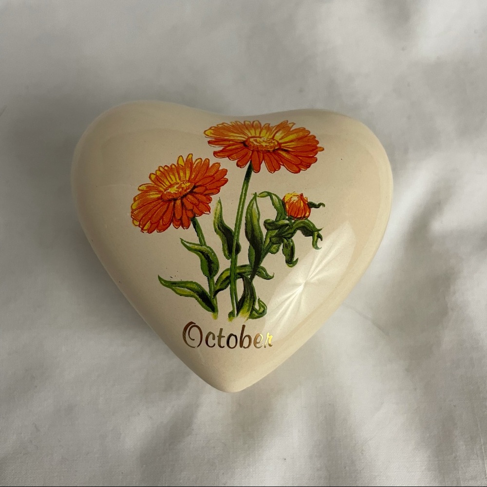 october marigold birthday trinket charm box